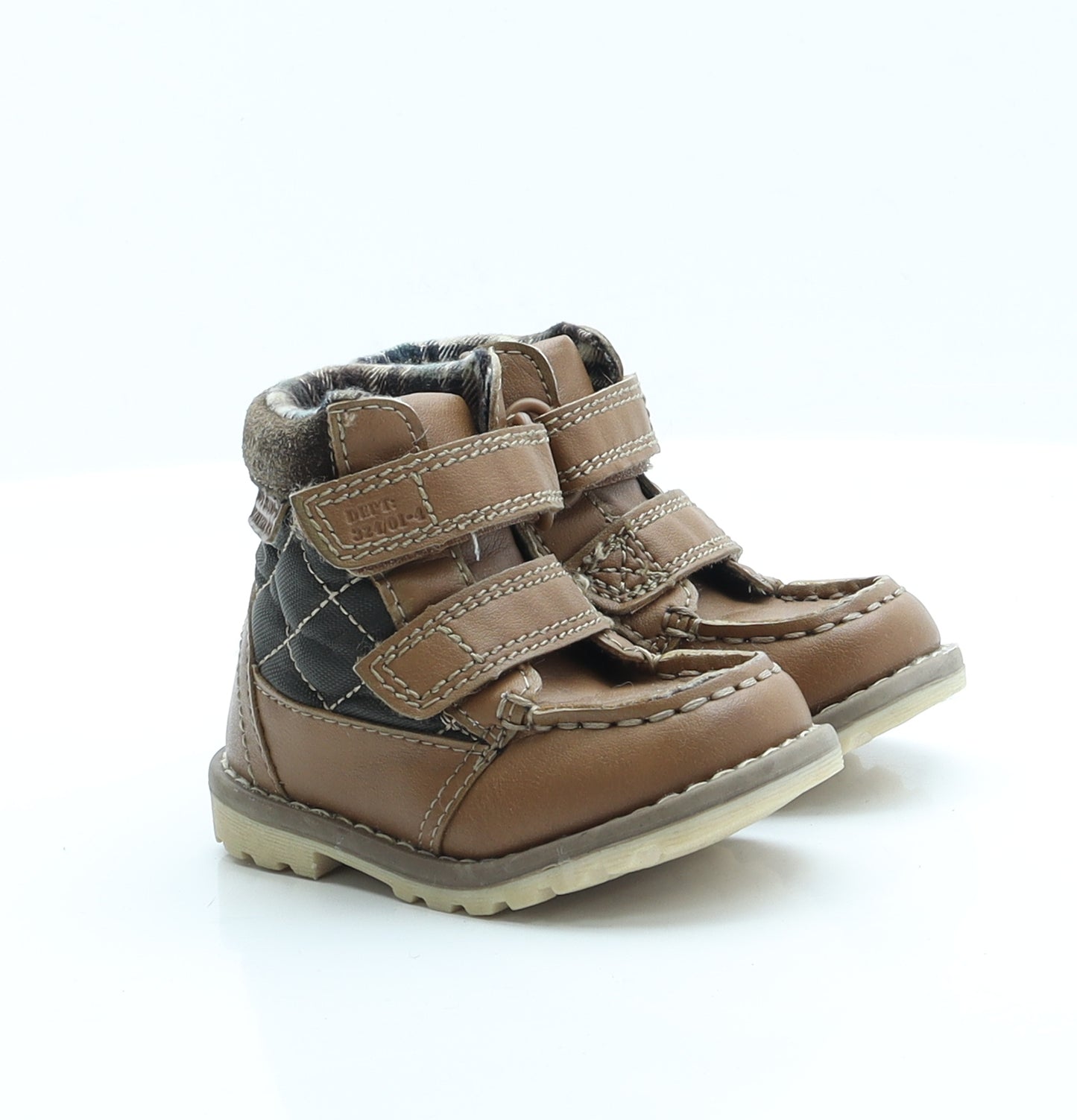 George Boys Brown  Polyester Combat Boot 4