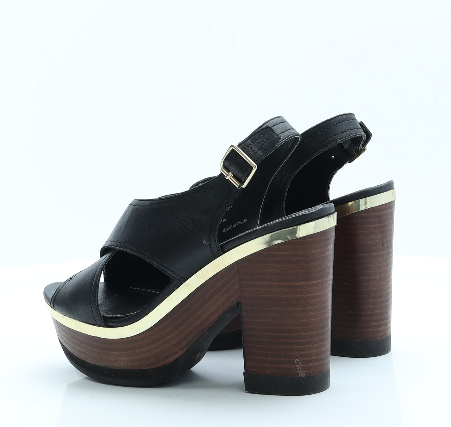 River Island Womens Black  Polyester Slingback Heel 6