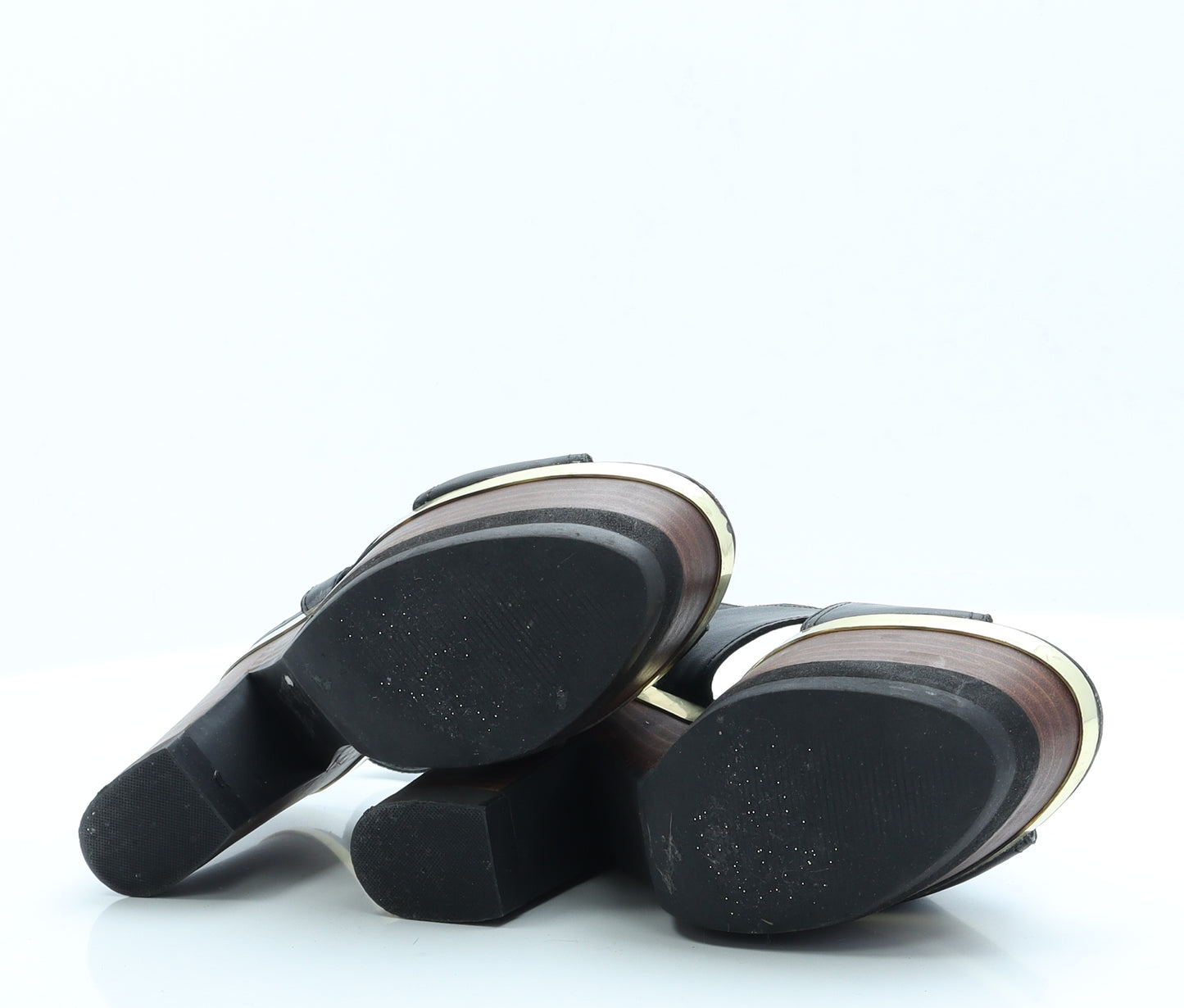 River Island Womens Black  Polyester Slingback Heel 6