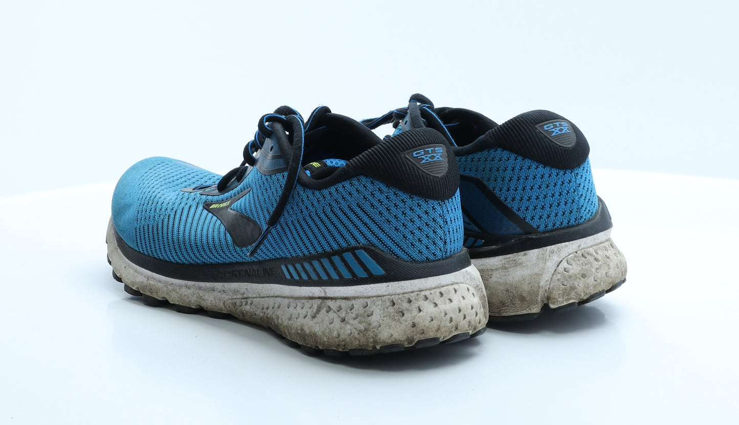 Brooks Mens Blue Geometric Polyester Trainer  10 EUR 45 US 11