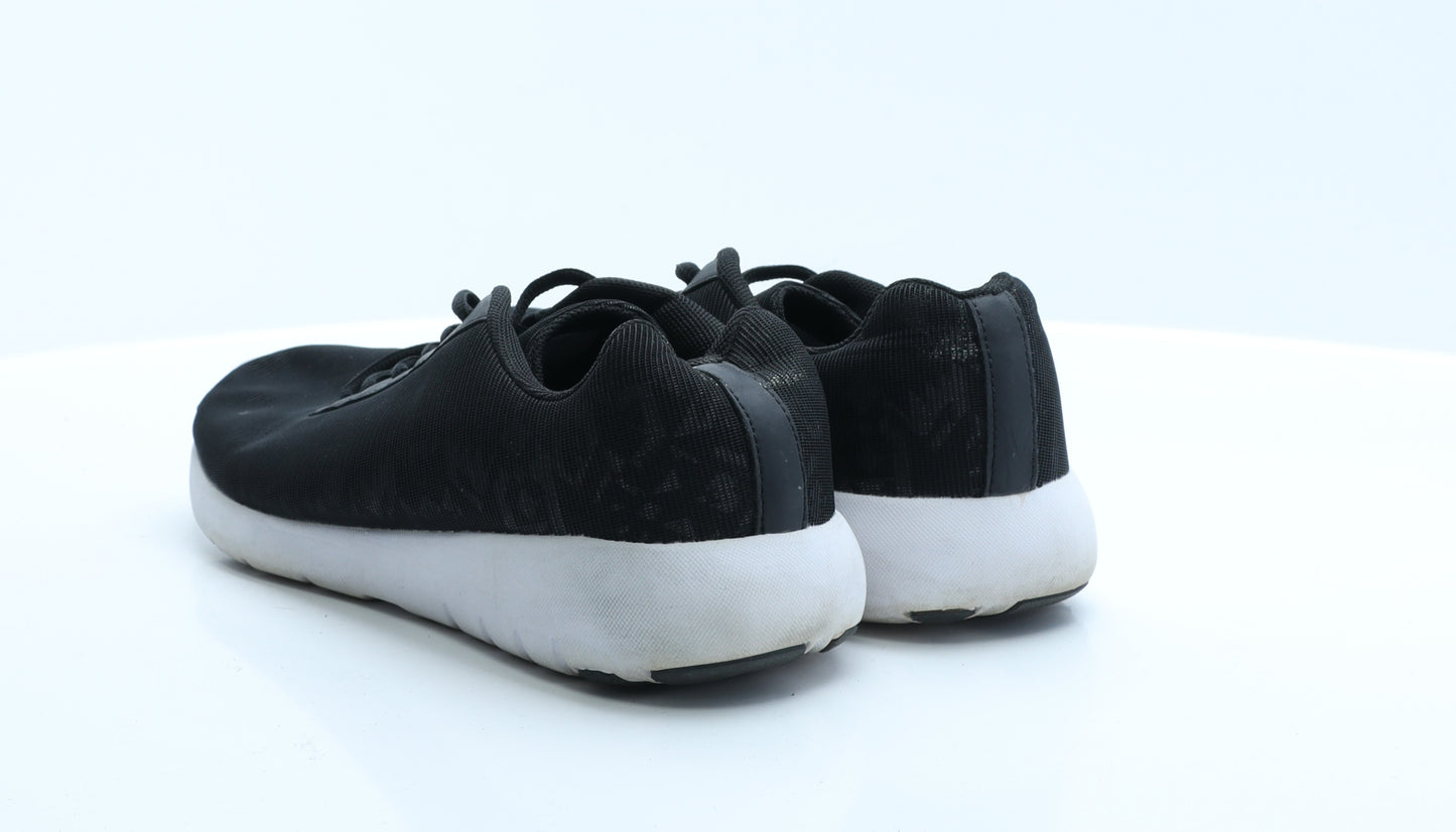 Divided Mens Black Geometric Polyester Trainer  7.5 EUR 41