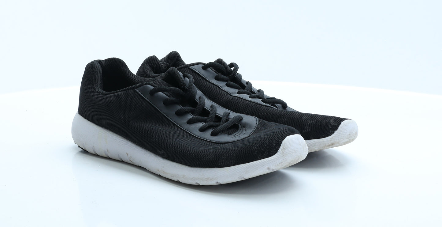 Divided Mens Black Geometric Polyester Trainer  7.5 EUR 41