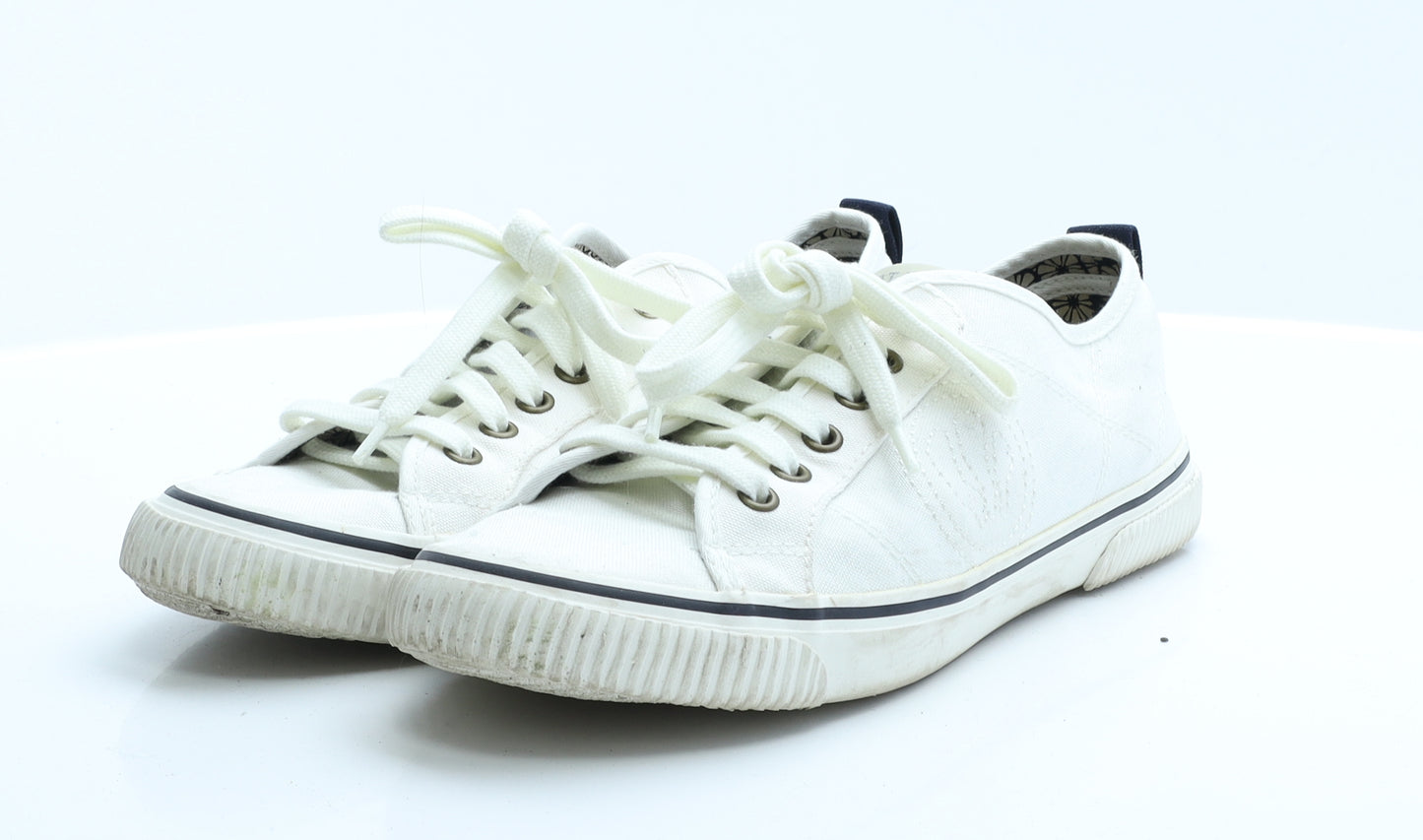 Fat Face Womens White  Polyester Trainer Flat 7 40 9