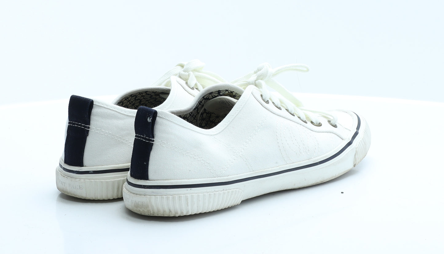 Fat Face Womens White  Polyester Trainer Flat 7 40 9
