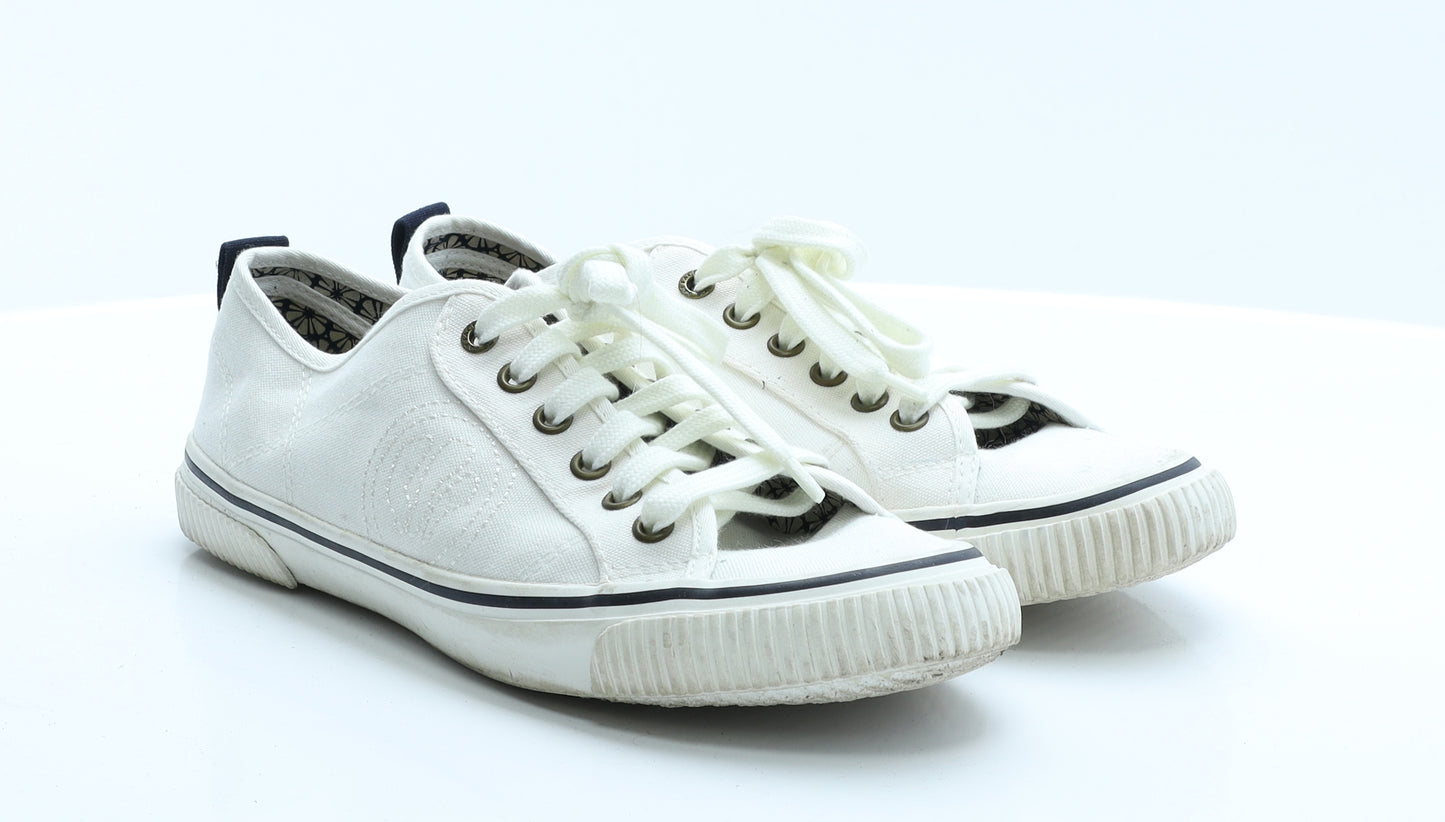 Fat Face Womens White  Polyester Trainer Flat 7 40 9