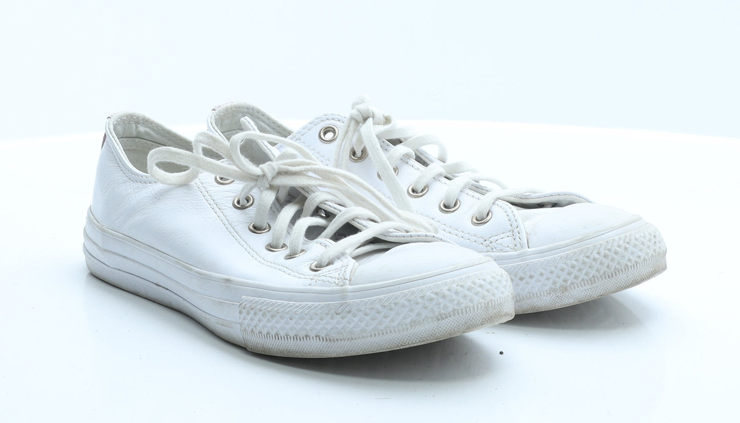 Converse Womens White  Polyester Trainer Flat 4.5 37 5