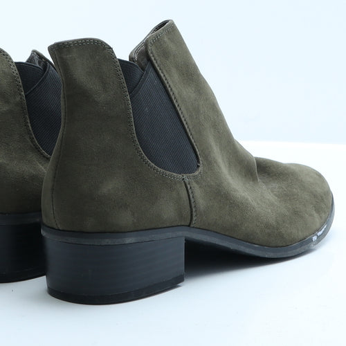 Papaya Womens Green  Polyester Bootie Boot 4 EUR 37