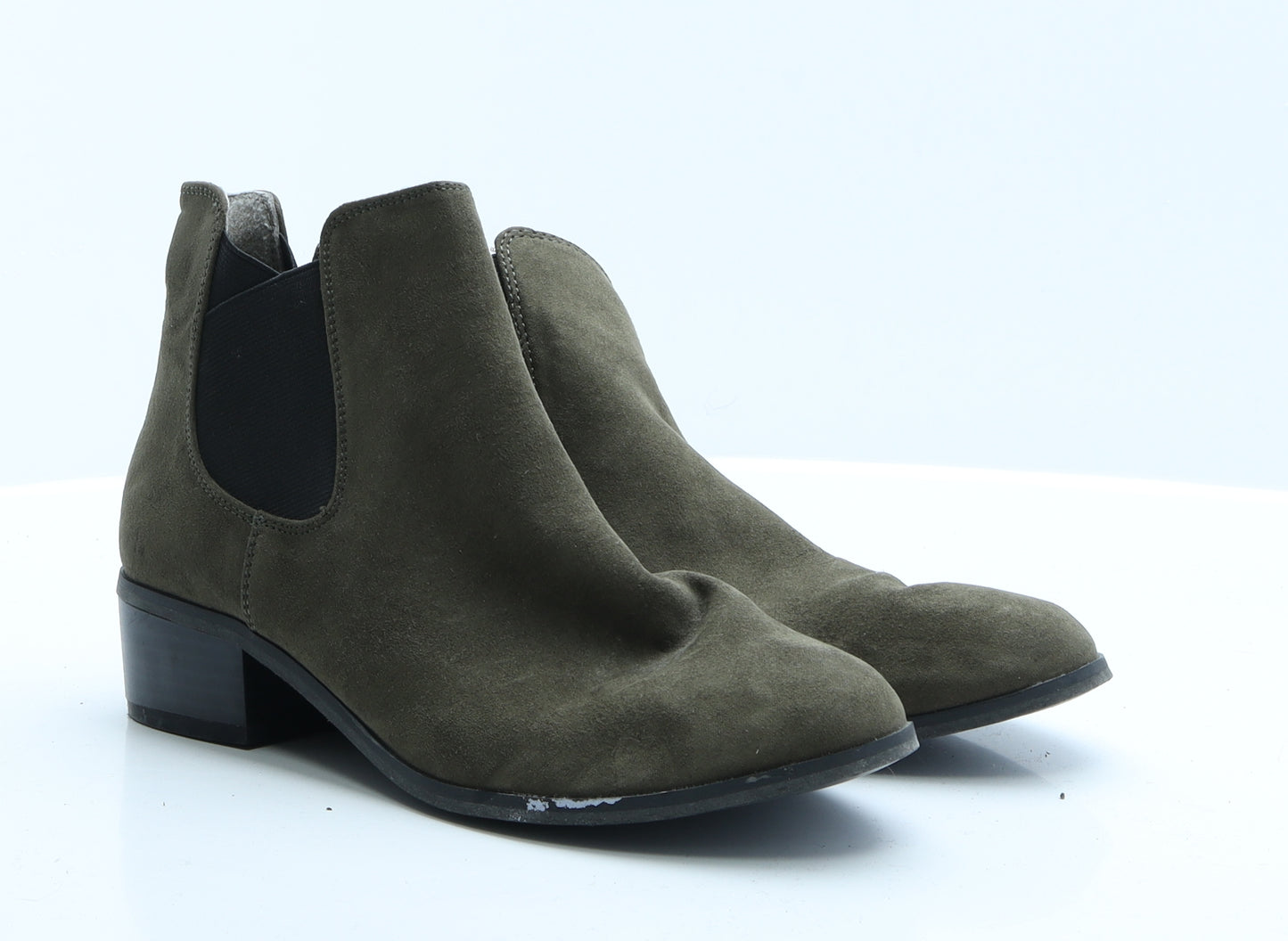 Papaya Womens Green  Polyester Bootie Boot 4 EUR 37