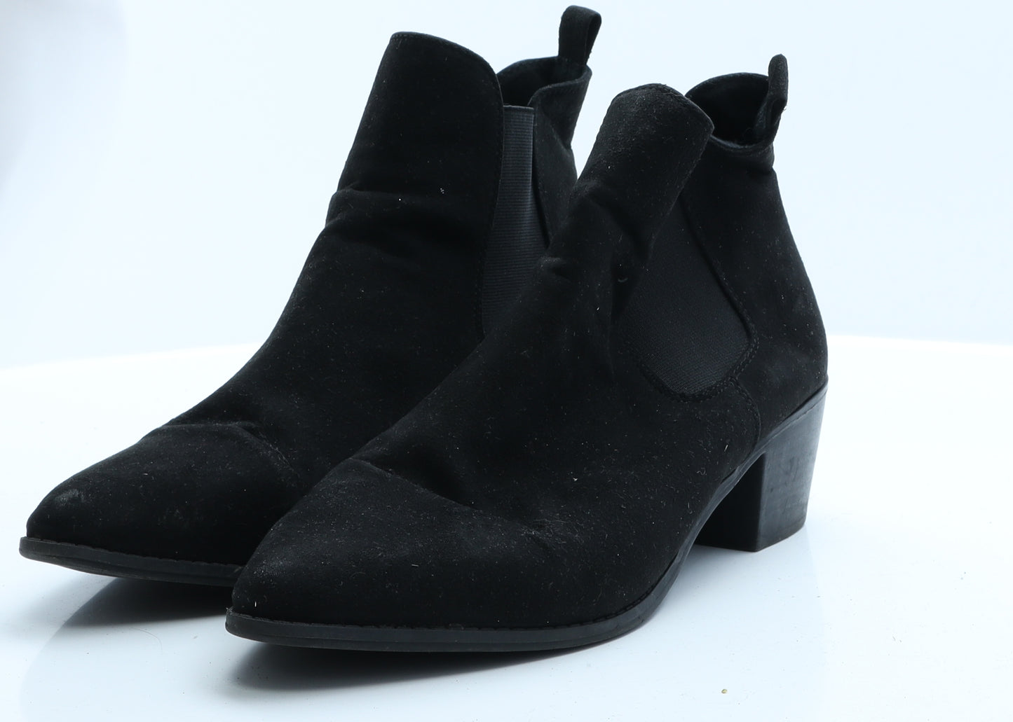 Faith Womens Black  Polyester Biker Boot 7 EUR 40