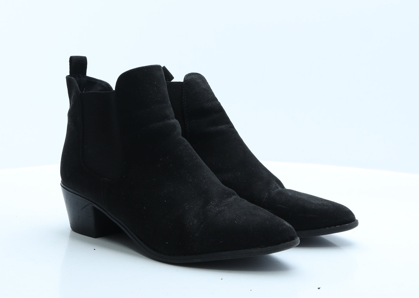 Faith Womens Black  Polyester Biker Boot 7 EUR 40