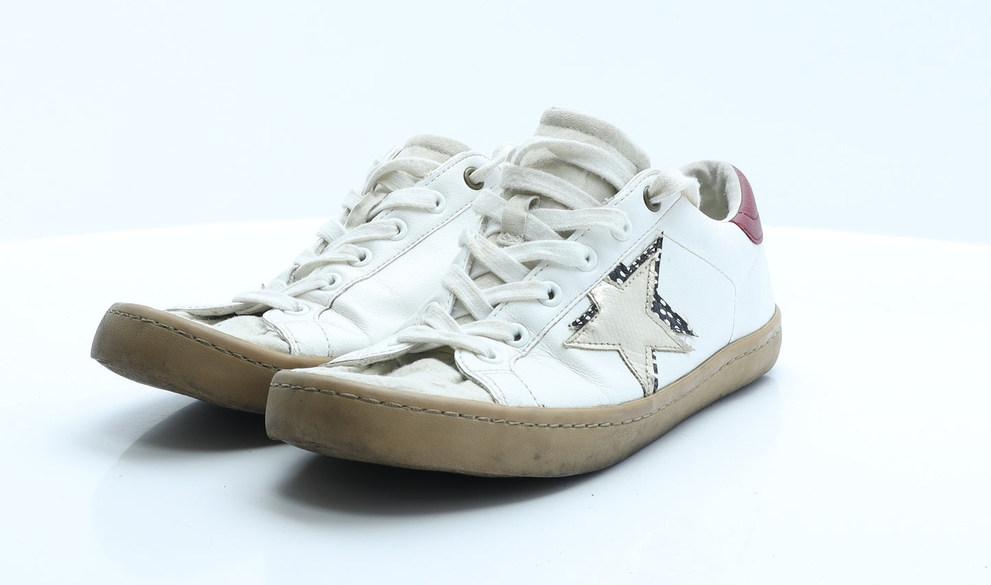 NEXT Womens White  Polyester Trainer Flat 7 41