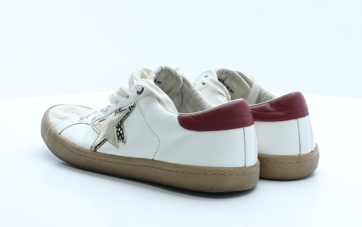NEXT Womens White  Polyester Trainer Flat 7 41