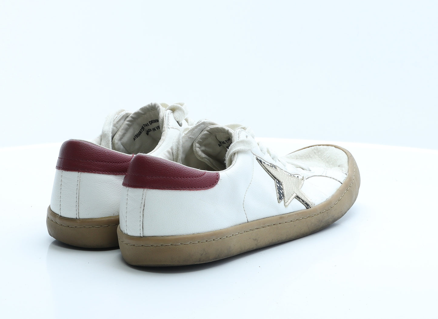 NEXT Womens White  Polyester Trainer Flat 7 41