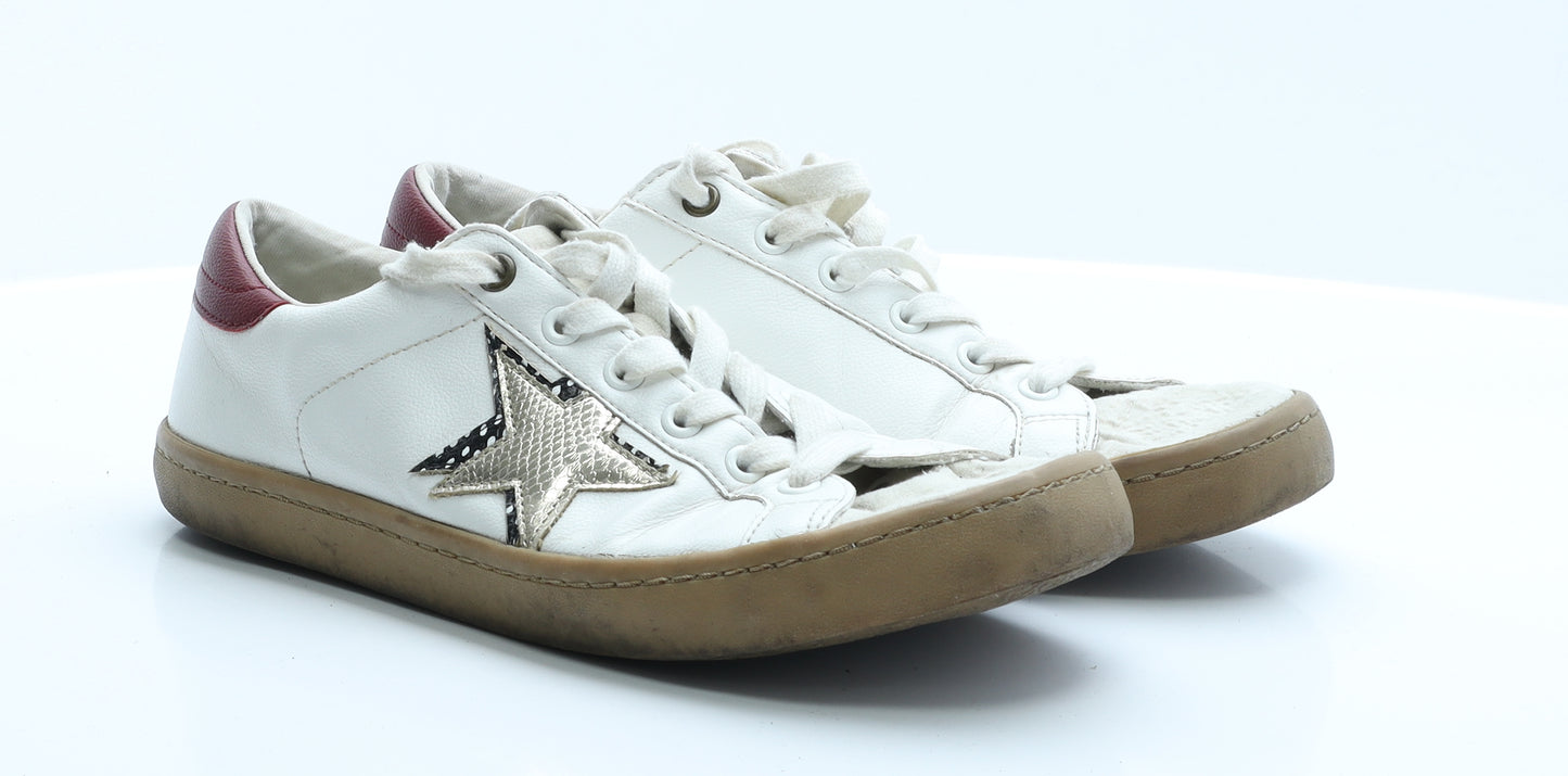 NEXT Womens White  Polyester Trainer Flat 7 41