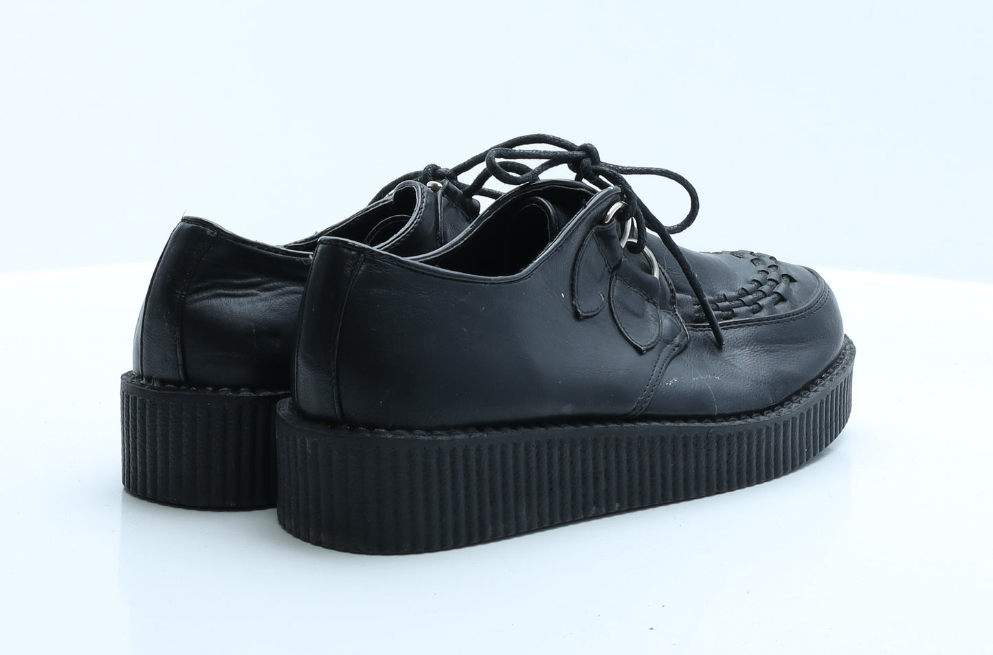 Spot On Womens Black  Polyester Oxford Casual 5 38