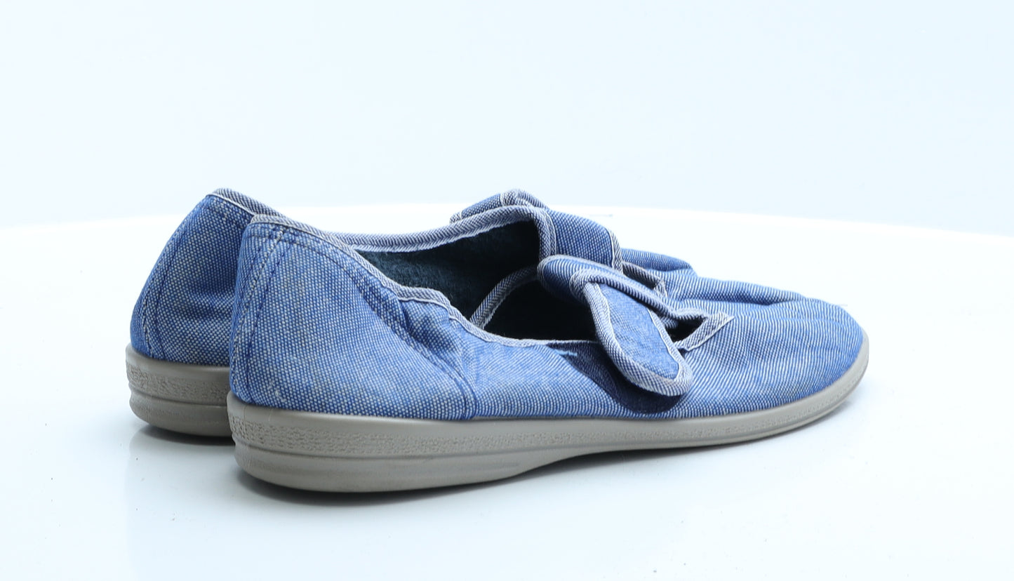 Cosyfeet Womens Blue  Polyester Loafer Flat 8 42