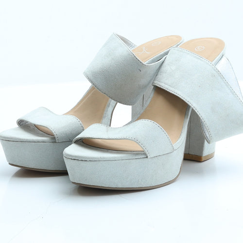 Atmosphere Womens Blue  Suede Platform Heel 6 EUR 39