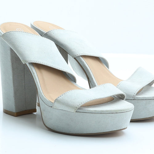 Atmosphere Womens Blue  Suede Platform Heel 6 EUR 39