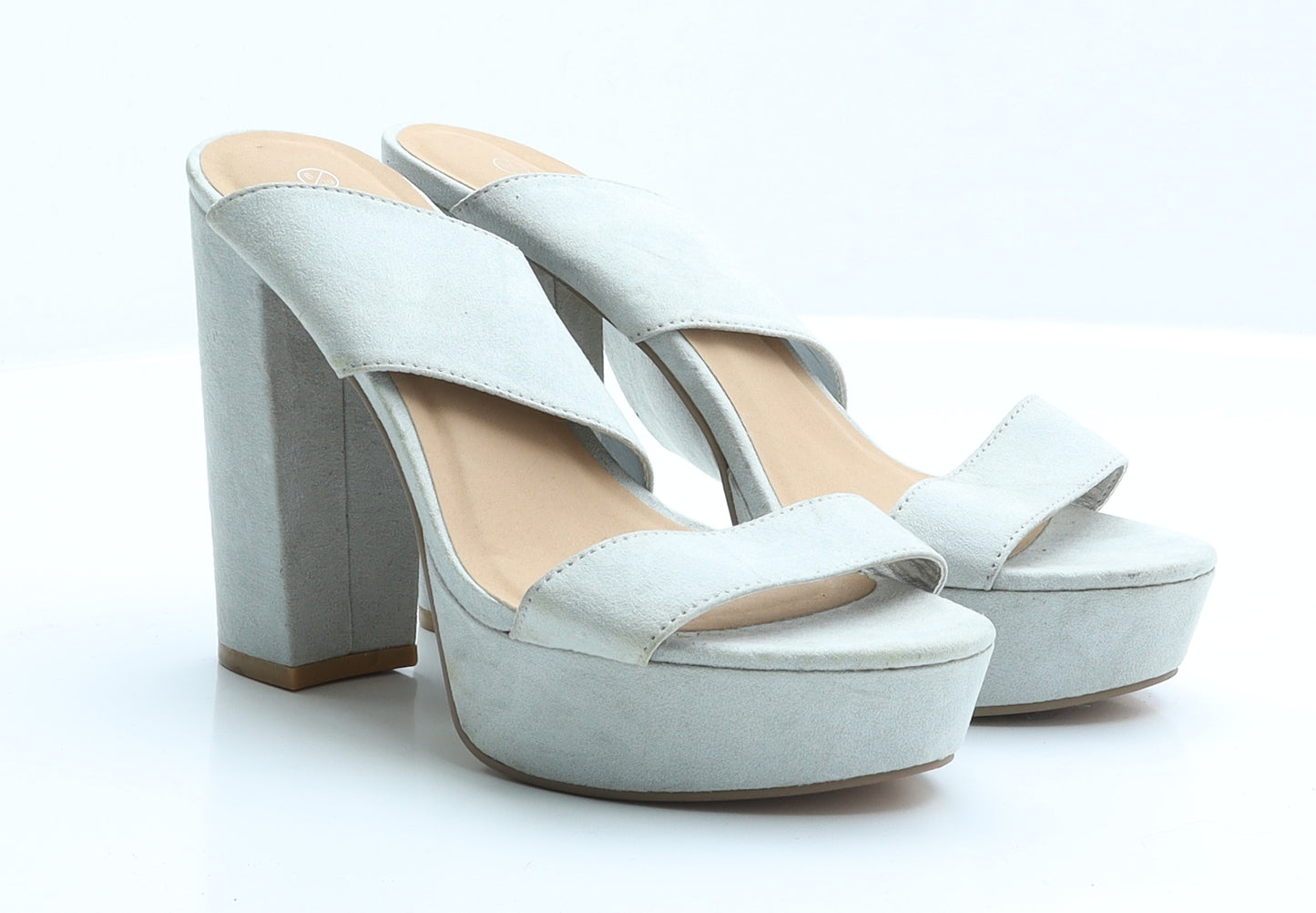 Atmosphere Womens Blue  Suede Platform Heel 6 EUR 39