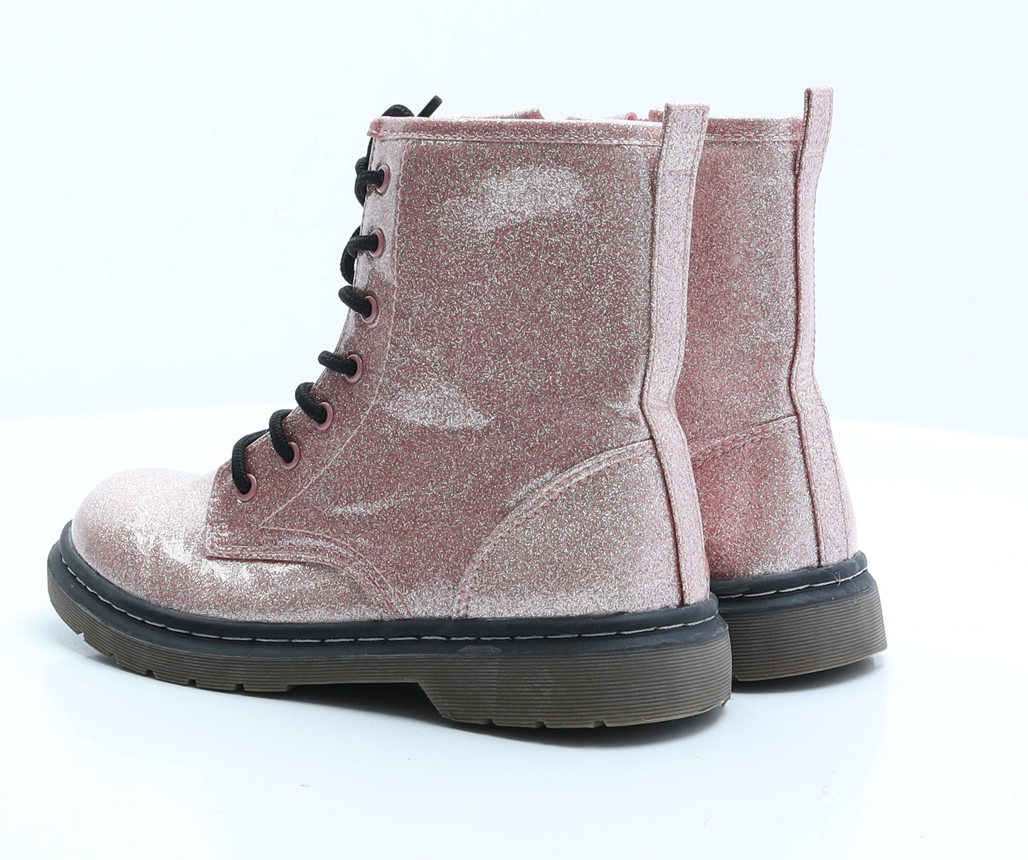 Dunnes Stores Womens Pink  Polyester Combat Boot 4 EUR 37
