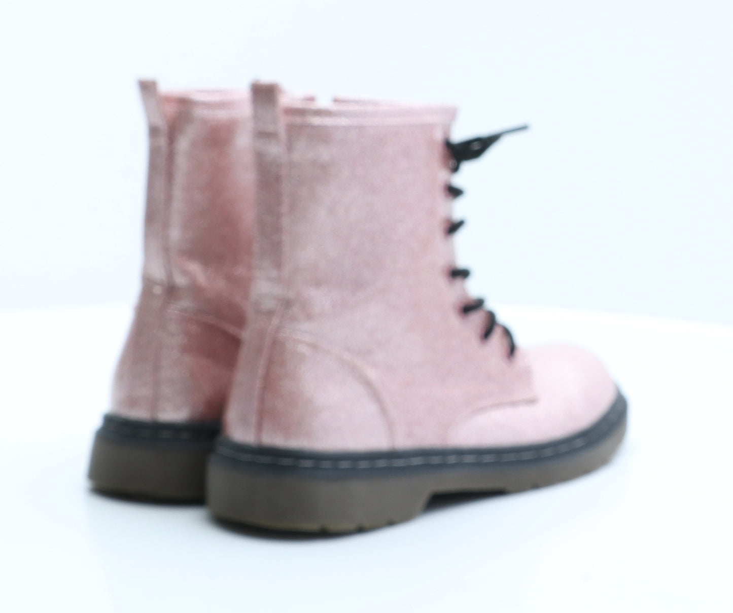 Dunnes Stores Womens Pink  Polyester Combat Boot 4 EUR 37