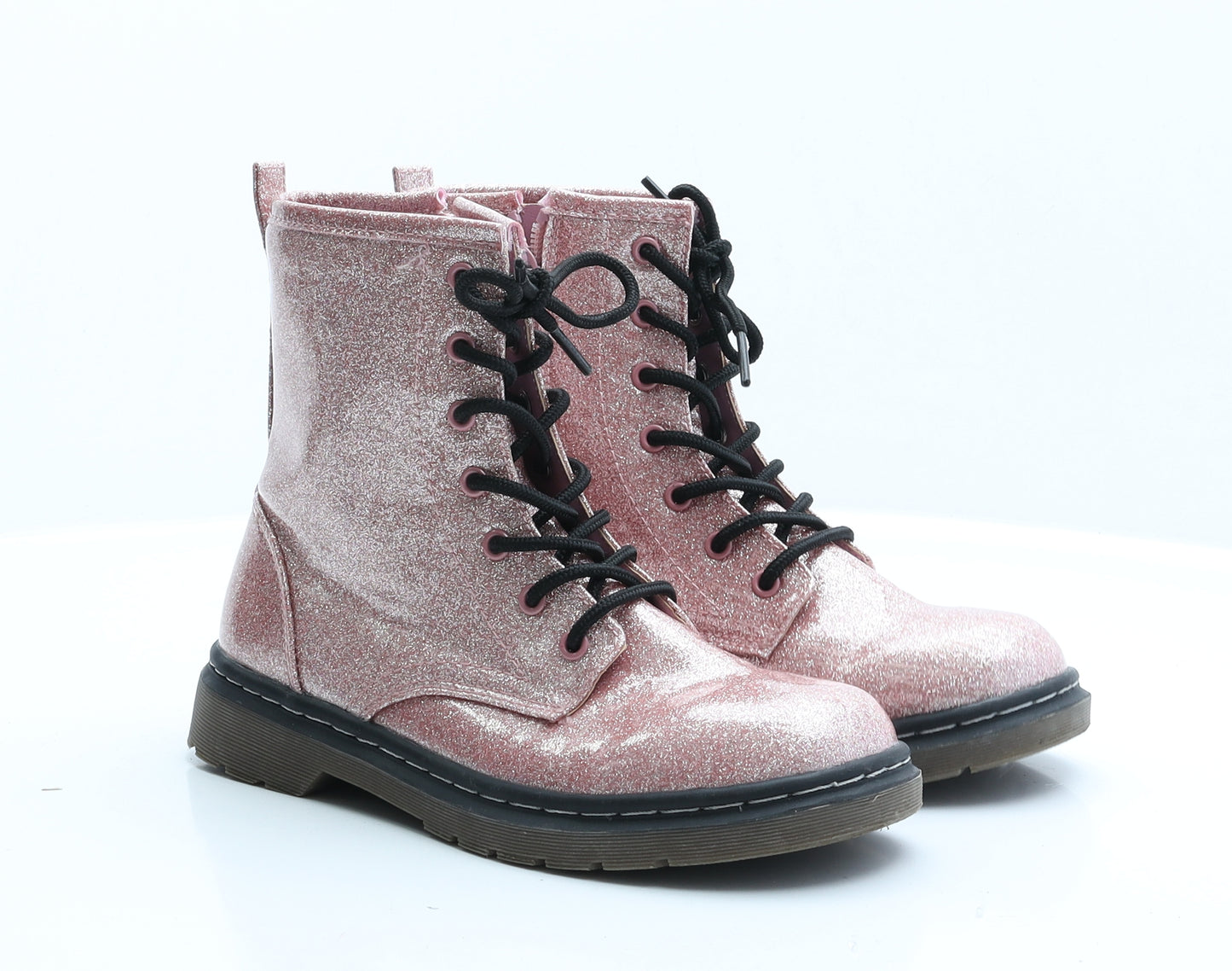 Dunnes Stores Womens Pink  Polyester Combat Boot 4 EUR 37