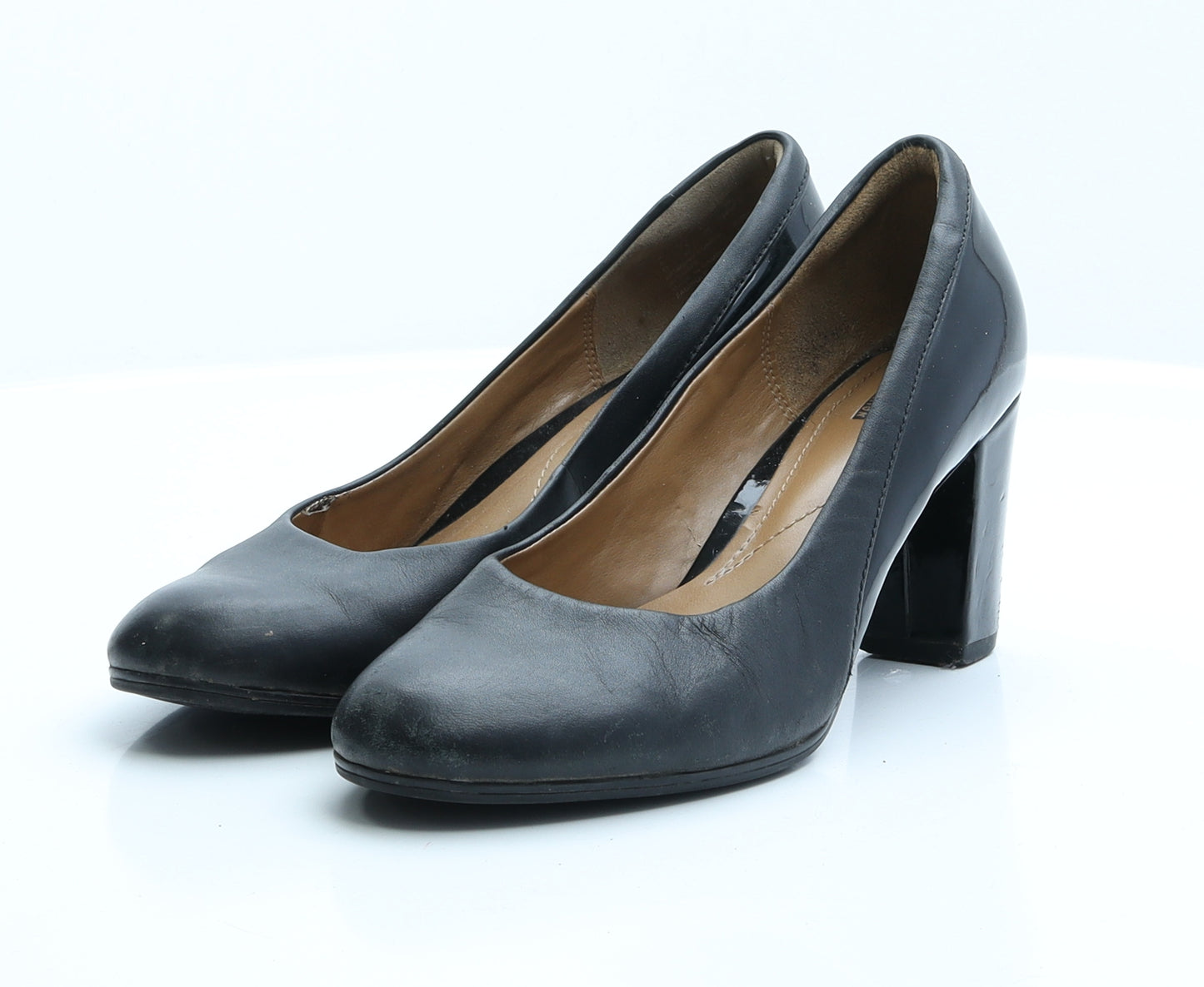 Clarks Womens Black   Court Heel 5 EUR 38