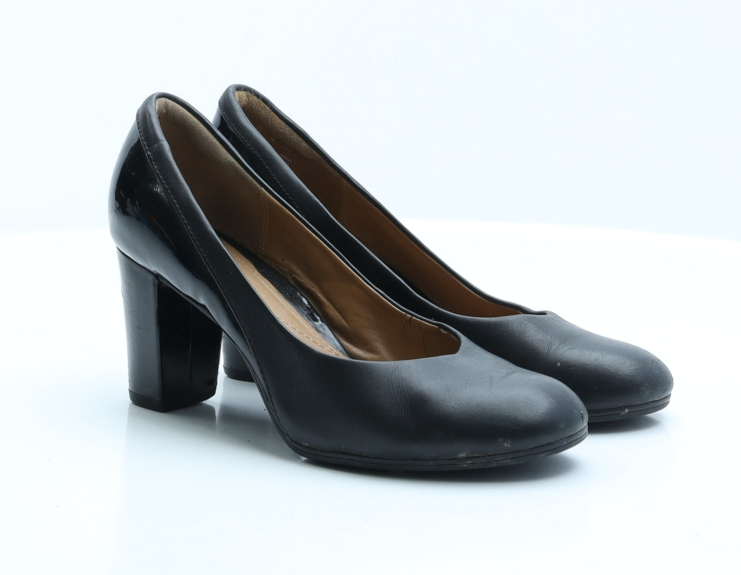 Clarks Womens Black   Court Heel 5 EUR 38