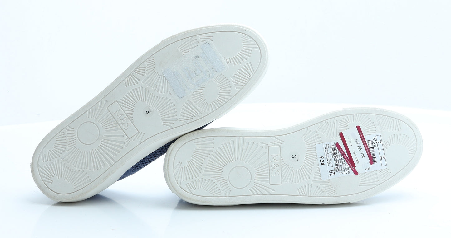 Marks and Spencer Girls Blue  Polyester Trainer  3 EUR 35