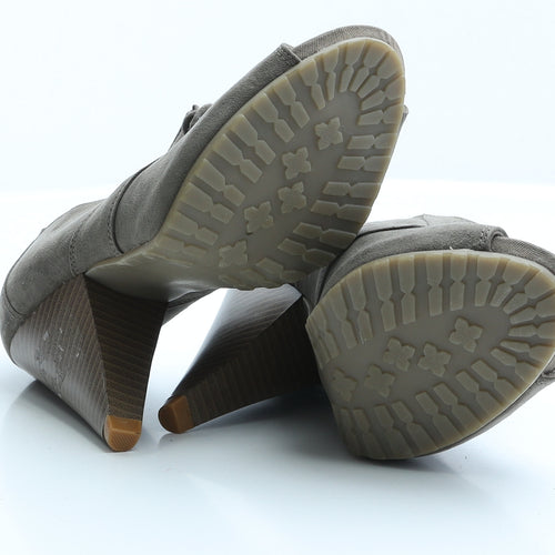 George Womens Green  Suede Bootie Boot 5 EUR 38