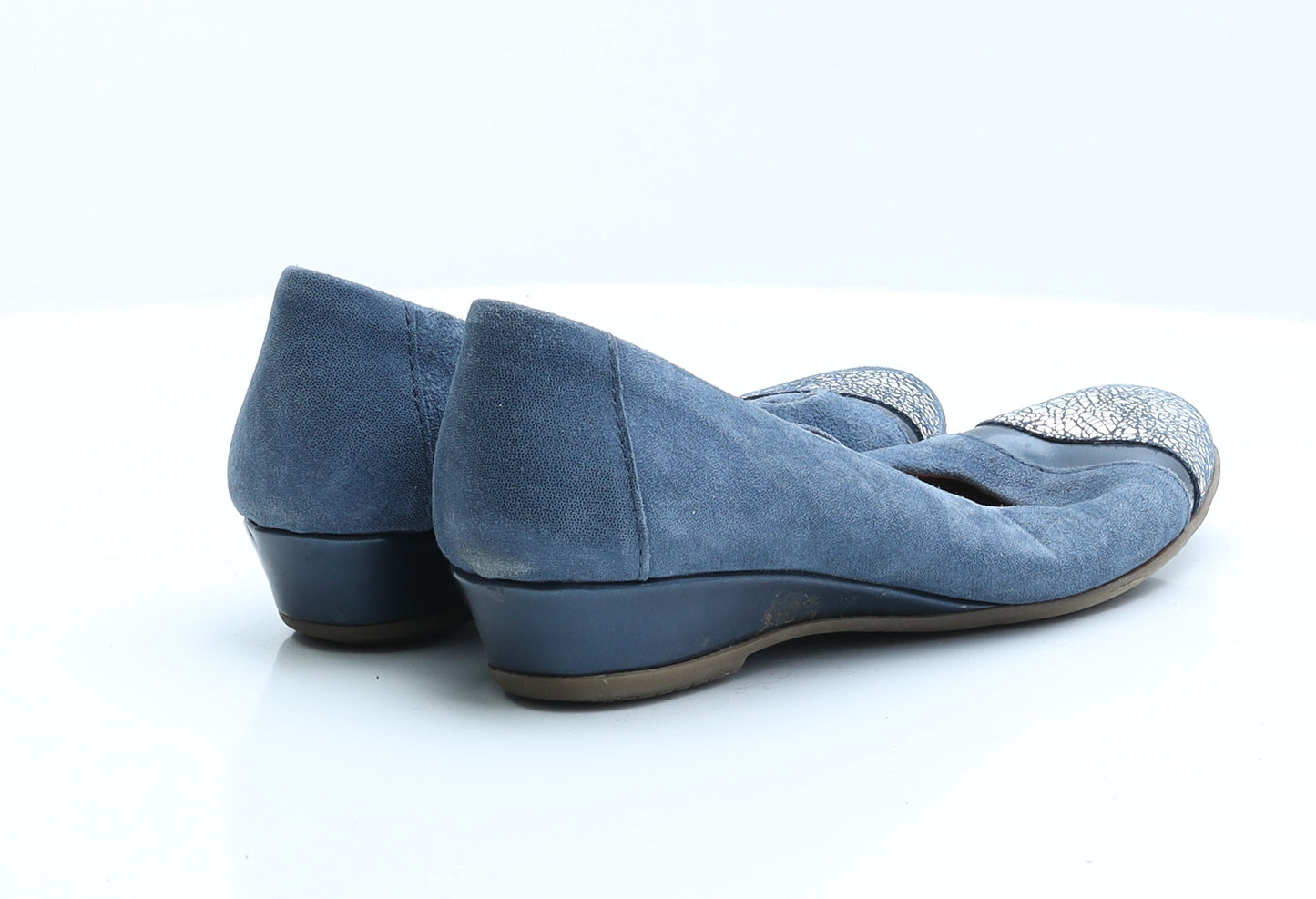 Babila Womens Blue  Suede Ballet Flat 7 EUR 40