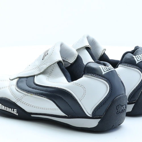 Lonsdale Boys White  Faux Leather Trainer  3 EUR 35