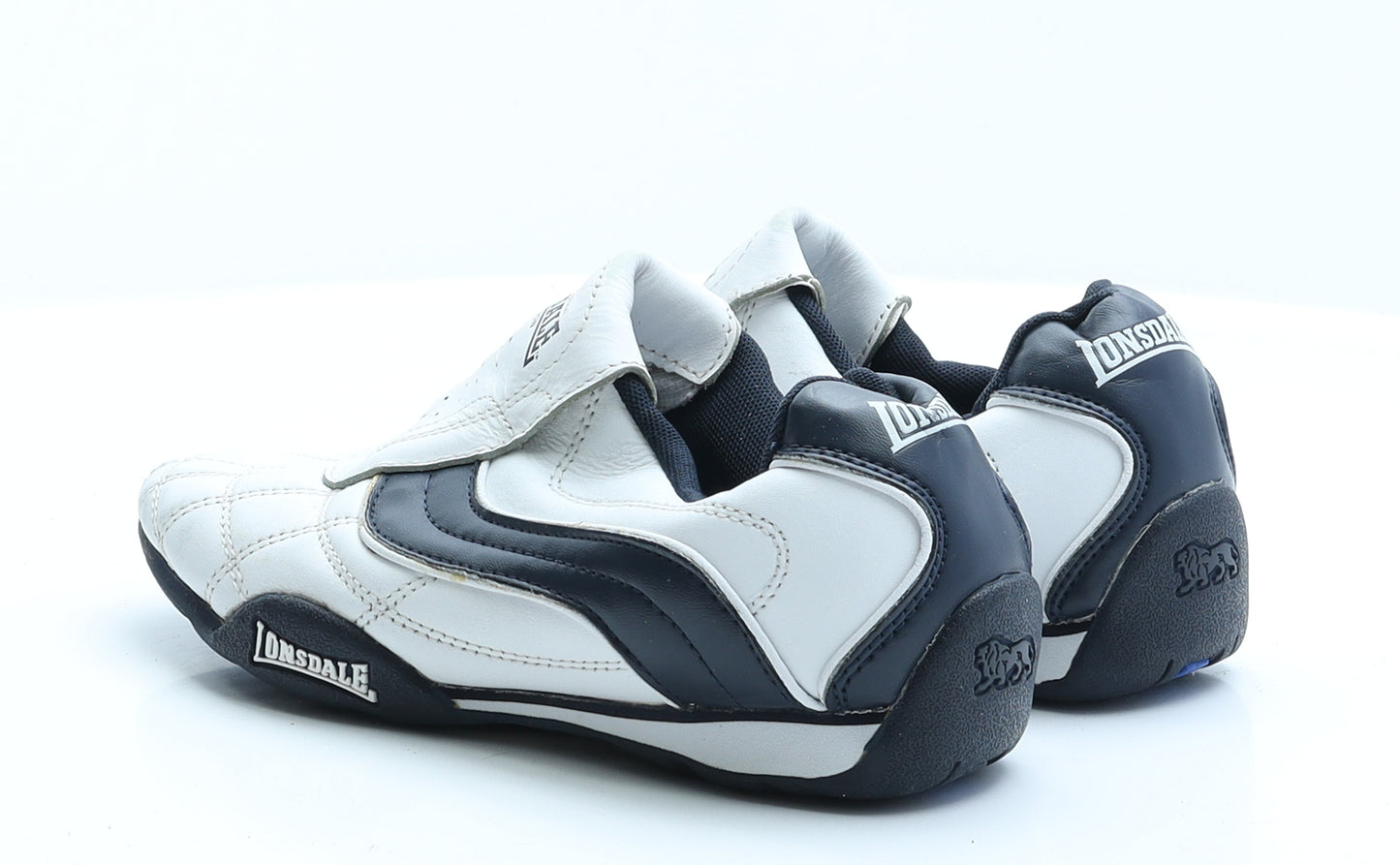 Lonsdale Boys White  Faux Leather Trainer  3 EUR 35
