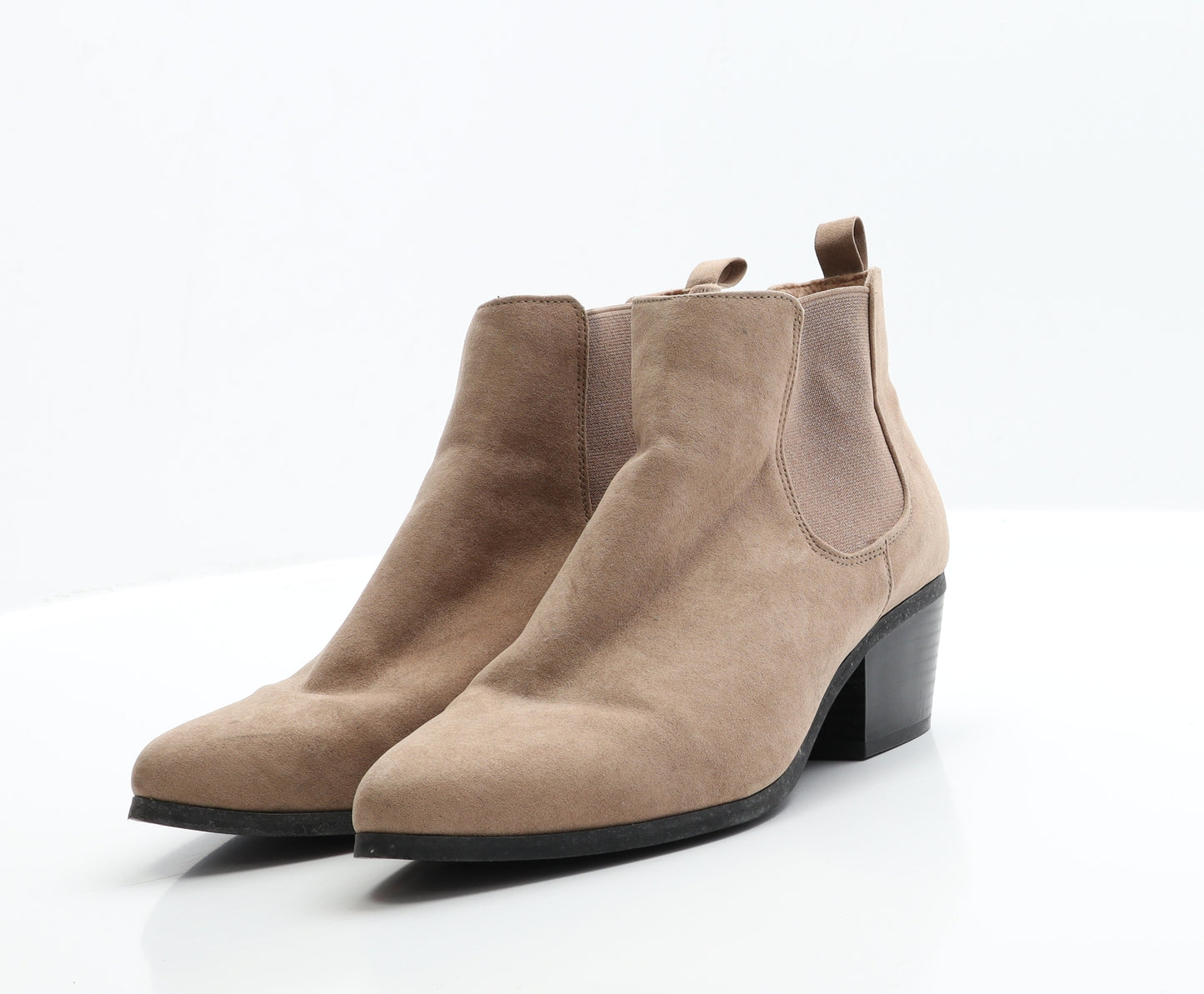 ASOS Womens Beige  Faux Suede Chelsea Boot 6