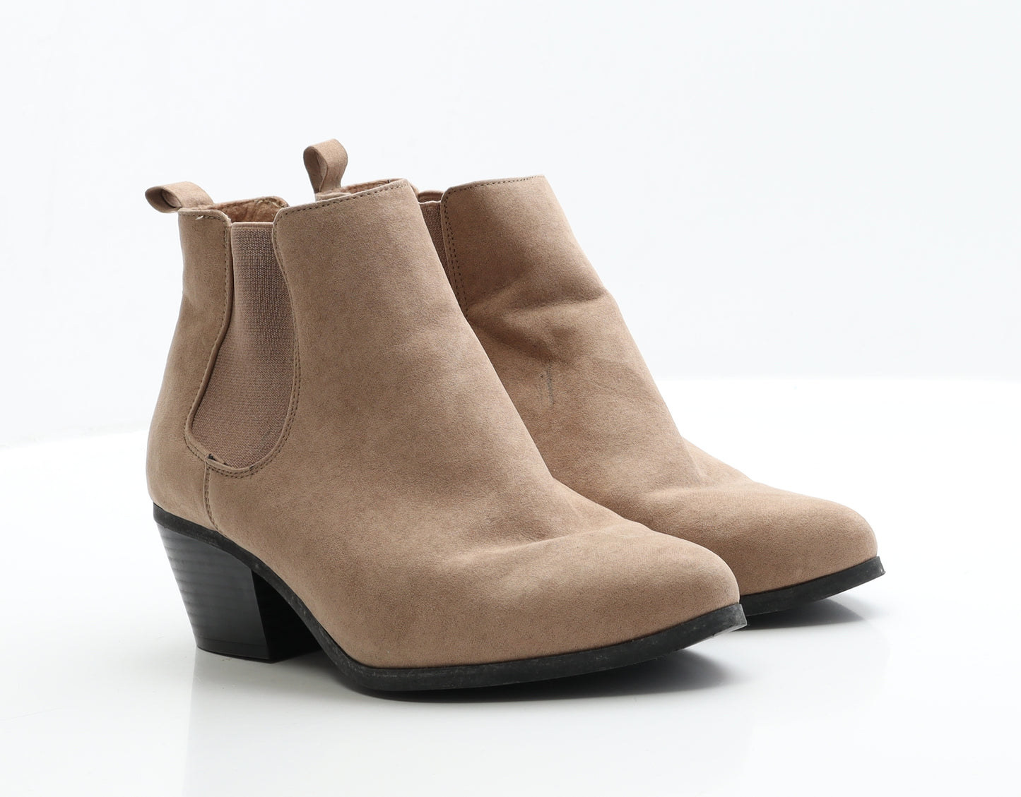 ASOS Womens Beige  Faux Suede Chelsea Boot 6