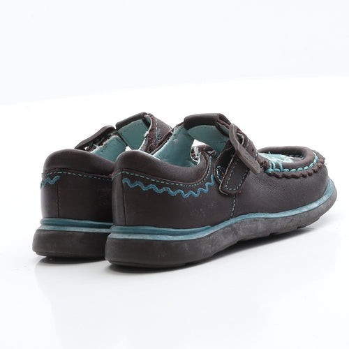 Clarks Girls Brown  Faux Leather Flat  4