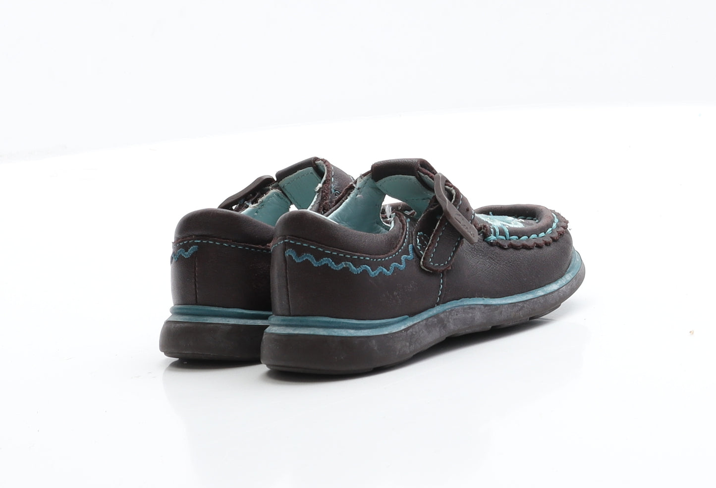 Clarks Girls Brown  Faux Leather Flat  4