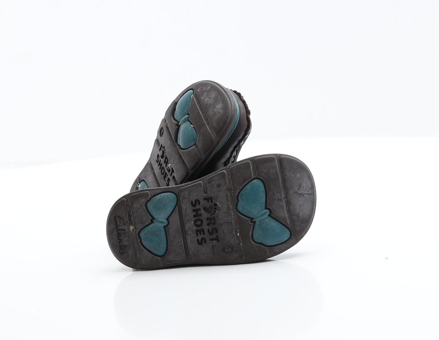 Clarks Girls Brown  Faux Leather Flat  4