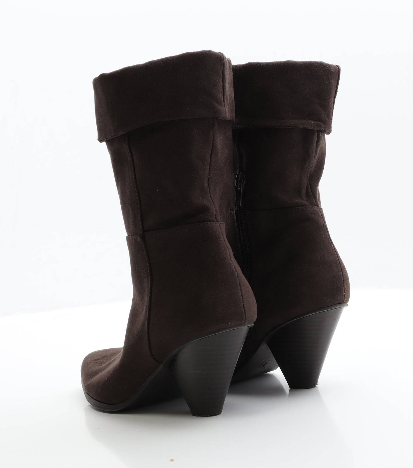 George Womens Brown  Faux Suede Bootie Boot 4 EUR 37