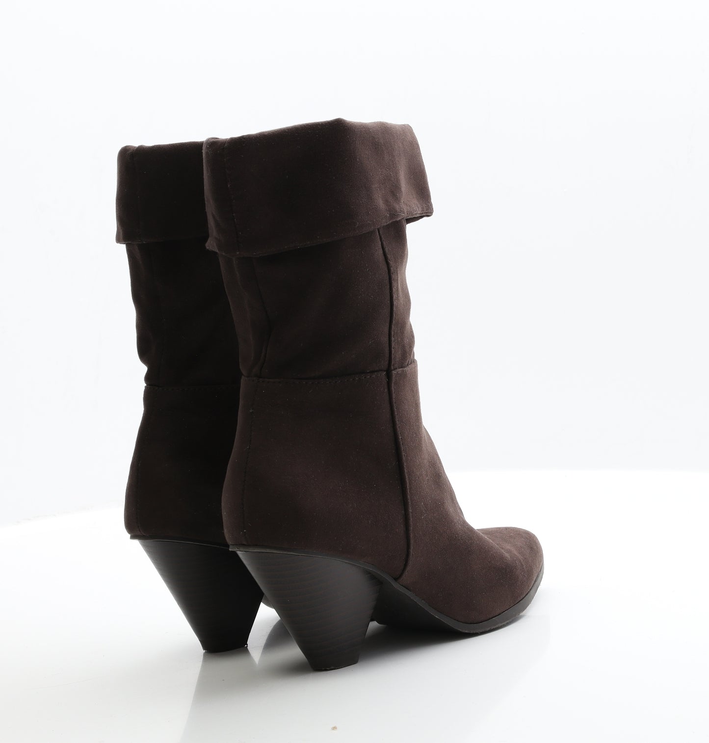 George Womens Brown  Faux Suede Bootie Boot 4 EUR 37