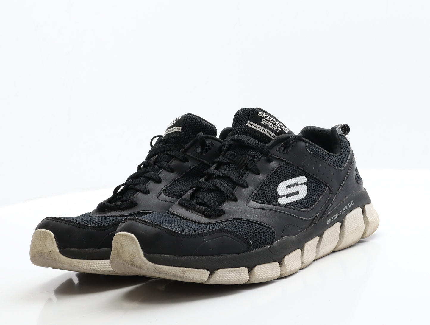 Skechers Mens Black  Polyester Trainer Casual 10 EUR 45