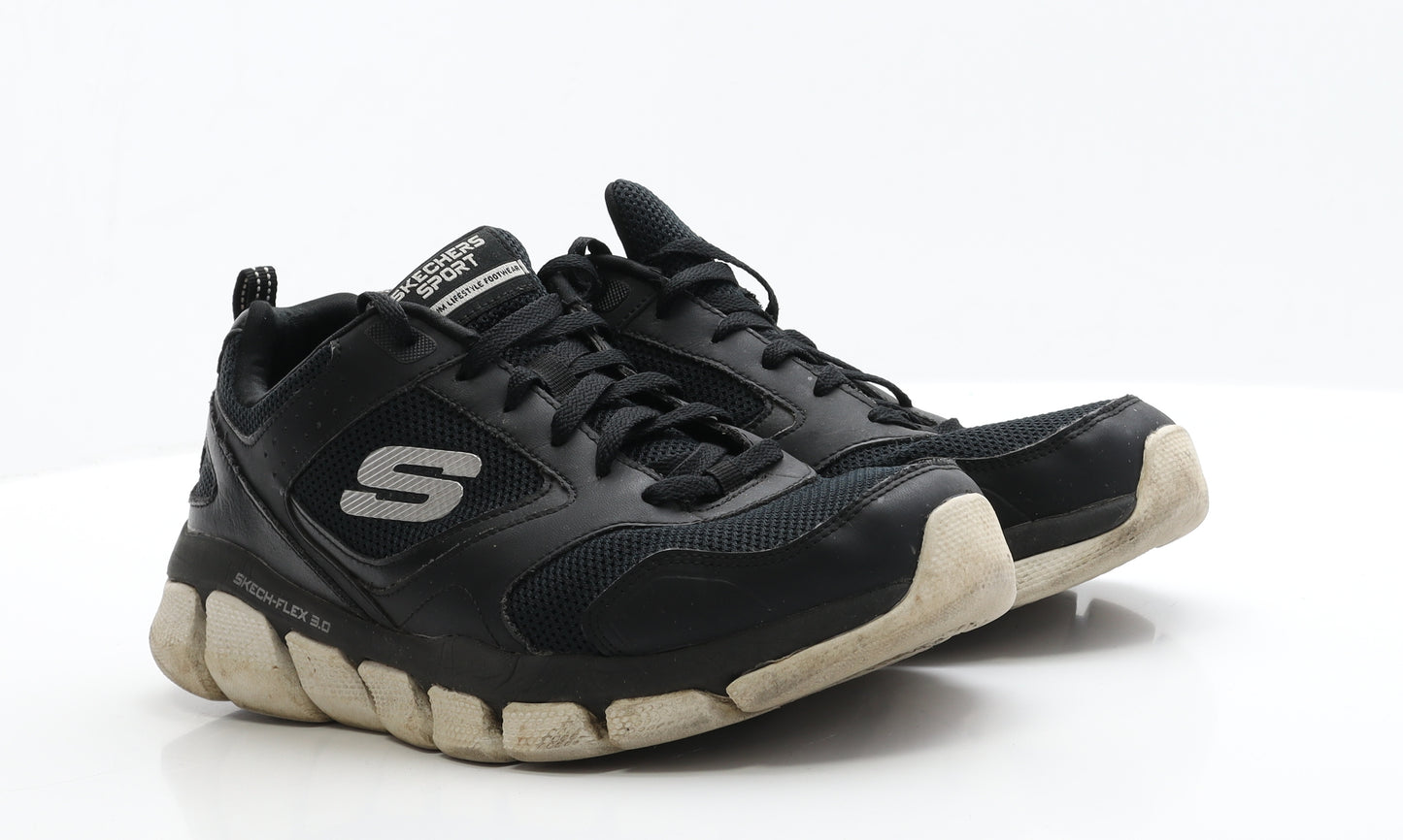 Skechers Mens Black  Polyester Trainer Casual 10 EUR 45