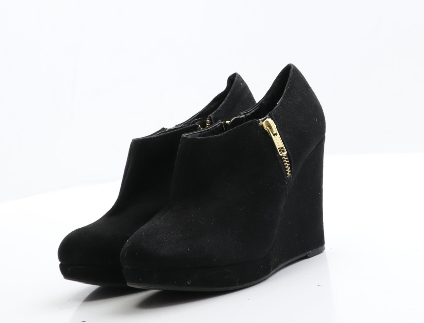 New Look Womens Black  Faux Suede Bootie Boot 3