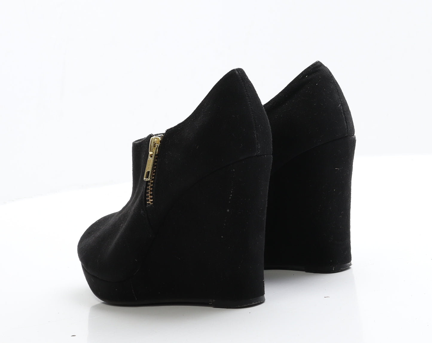 New Look Womens Black  Faux Suede Bootie Boot 3