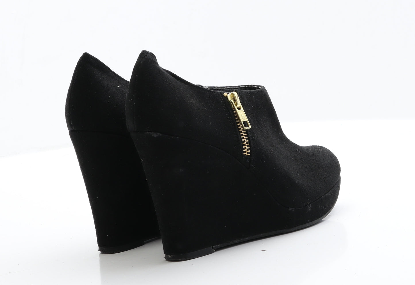 New Look Womens Black  Faux Suede Bootie Boot 3