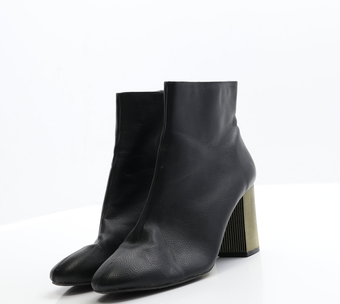 Primark Womens Black  Faux Leather Bootie Boot 7 EUR 40