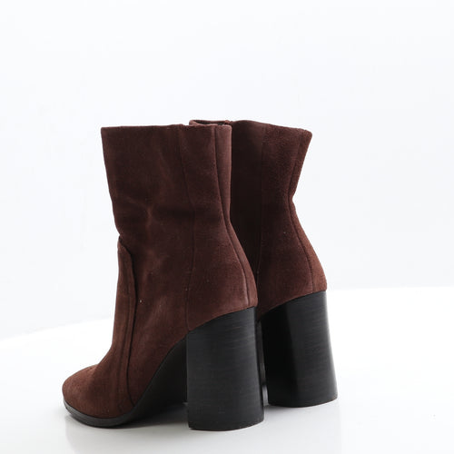 NEXT Womens Brown  Faux Suede Bootie Boot 4 EUR 37