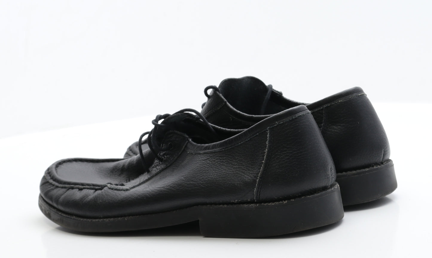 D'Calderoni Mens Black  Faux Leather Oxford Dress 12 EUR 46