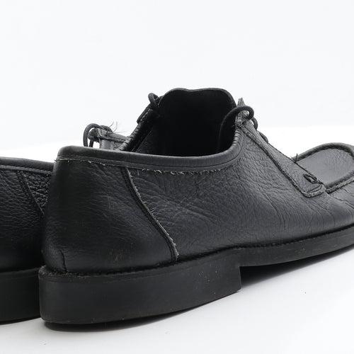 D'Calderoni Mens Black  Faux Leather Oxford Dress 12 EUR 46