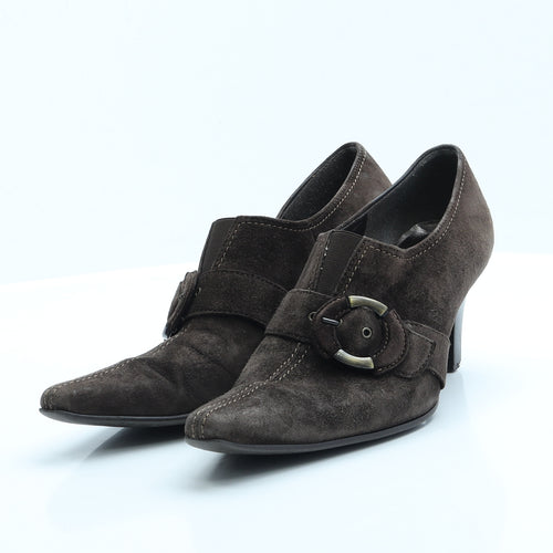 Gabor Womens Brown  Faux Suede Court Heel 5.5